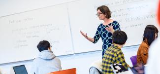 Dr. Joanne Fox teaches a class at Orchard Commons (Photo: Paul Joseph/UBC Brand & Marketing)