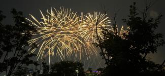 The 10th anniversary celebration of BTS, a K-pop boy band, at Yeouido in Seoul—"the prettiest fireworks I've ever seen” (photo: Calista Lu)