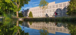 Stormwater management pools on University Boulevard (photo: Don Erhardt/UBC Brand & Marketing)